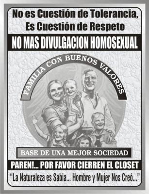 NO MAS DIVULGACION HOMOSEXUAL